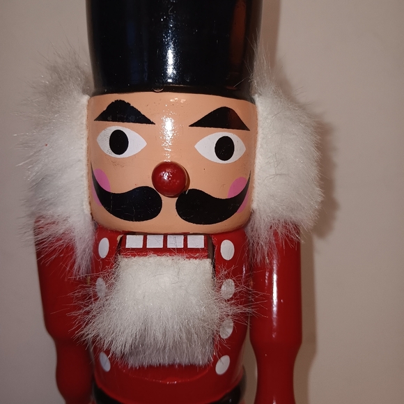 Vintage Lucie Sable Imports Wood Nutcracker Soldier Christmas Holiday 10" Taiwan - Picture 3 of 5